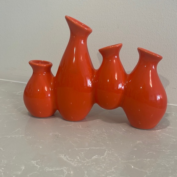 Accents Connecting Ceramic Orange Vase Poshmark